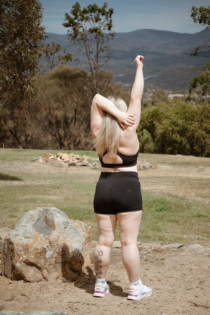 Flexx High-Waisted Active Shorts - Black